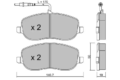 Комплект тормозных колодок (AISIN: BPFI-1023)